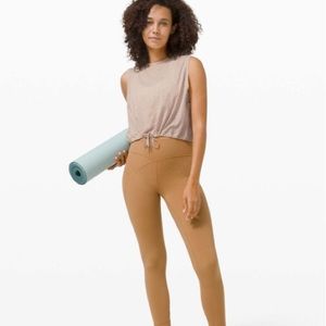 Lululemon Adapt to You Tank Heathered Dune Crop Tank Beige Medium